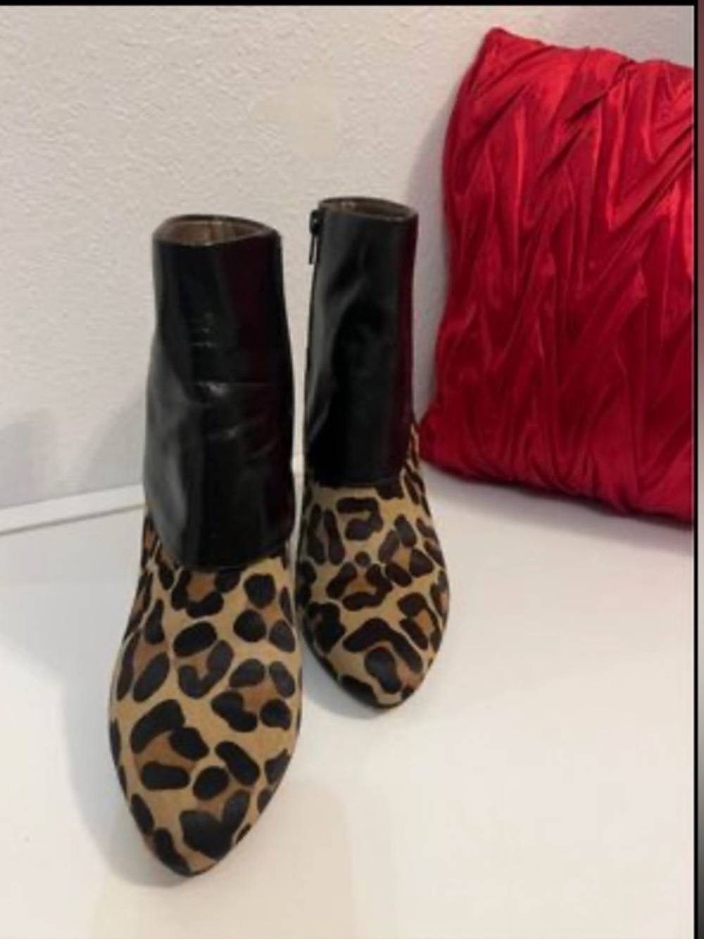 Bundle 👠👢CHICOS CALF HAIR BOOTIES  & Nine West Classic Black Heels